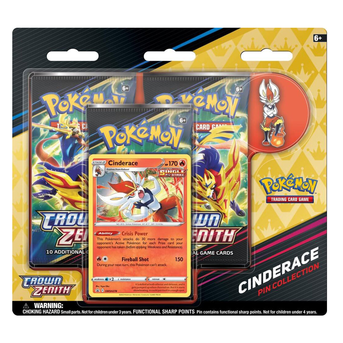 Crown Zenith Pin Blisters (Set of 3) Pokemon TCG
