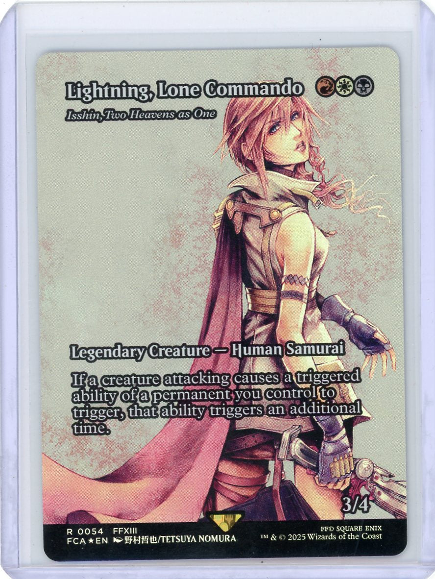 Lightning, Lone Commando - Isshin, Two Heavens as One (Showcase) - FINAL FANTASY: Through the Ages (FCA) FOIL